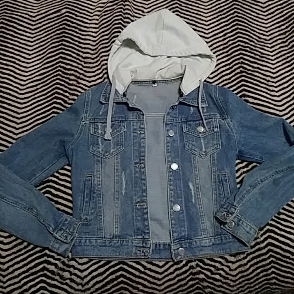 Hooded Denim Jacket (removable)